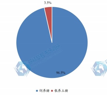 國內飼養(yǎng)豬和散養(yǎng)土豬消費量占比(2023年) 國內飼養(yǎng)豬和散養(yǎng)土豬消費量占比(2023年)